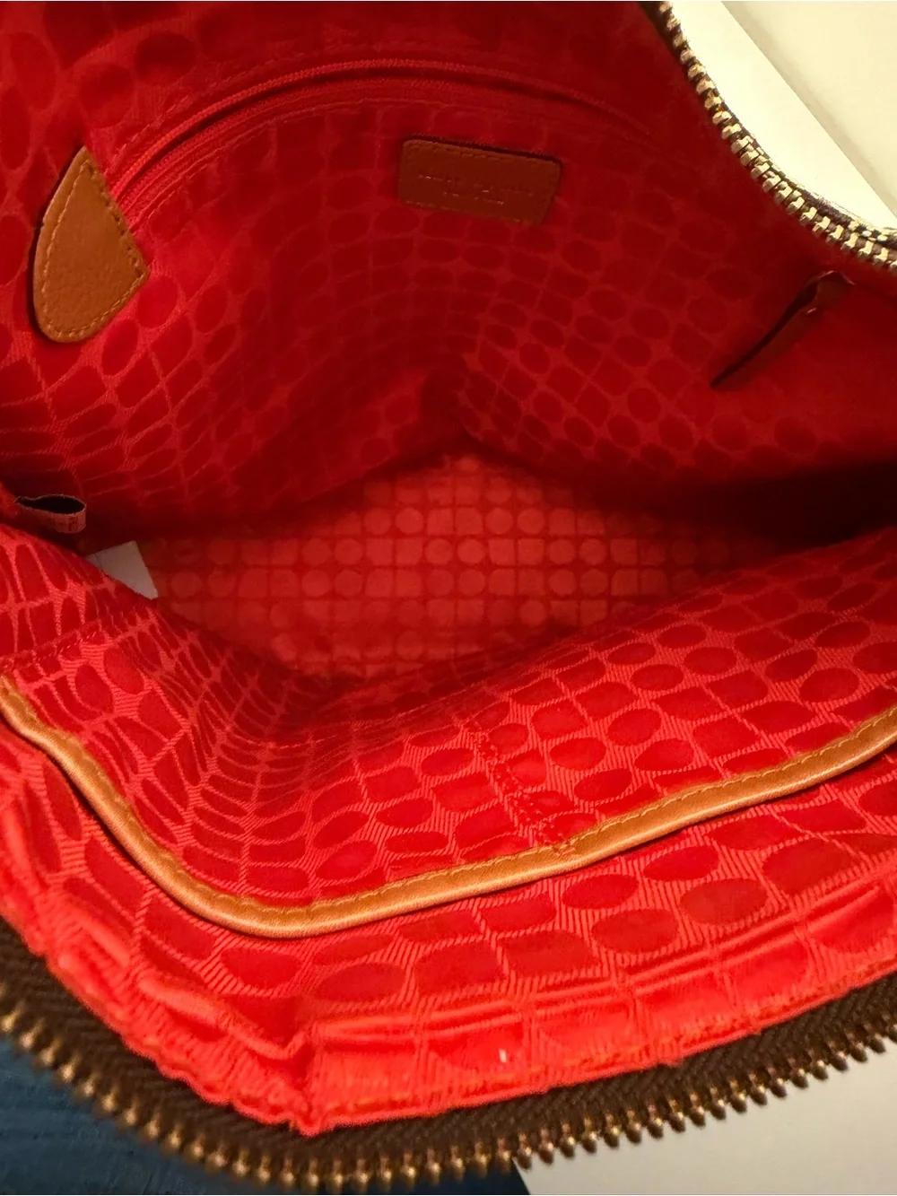 Kate Spade New York Classic Noel Shoulder Bag | Brown Red Stripe | Vintage